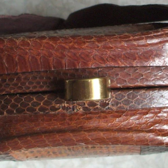Snakeskin Box Purse, Art Deco Tri-Tone Skins1930's - Picture 3 of 5